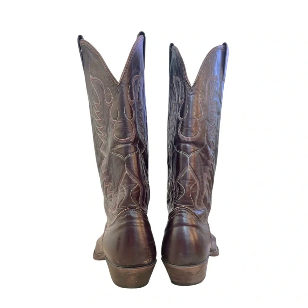 Nocona Jackpot‎ Vintage Style Brown Leather Cowboy Western Boots Size 9